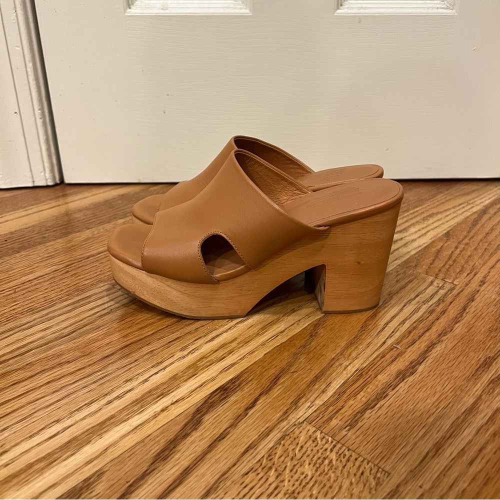 Charlotte Stone Nina Clogs Brown Tan Leather Women’s 7 - Picture 7 of 10